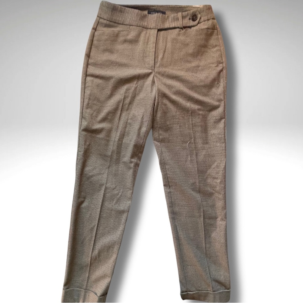 Talbots Houndstooth Tailored Heritage Trousers • Classic Academia Size 2